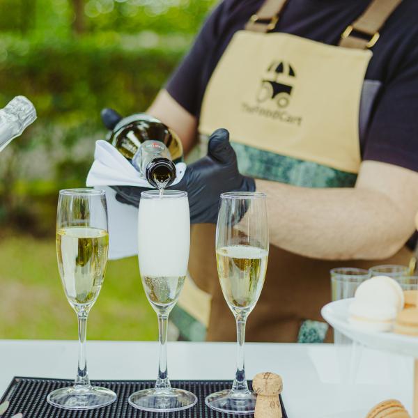 champagne mobile cart